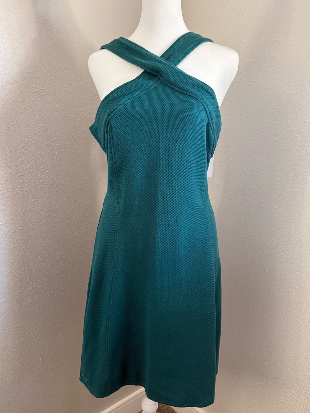 Lacoste Sport Teal Twist Front Tennis Dress NWT Size 40 US 8